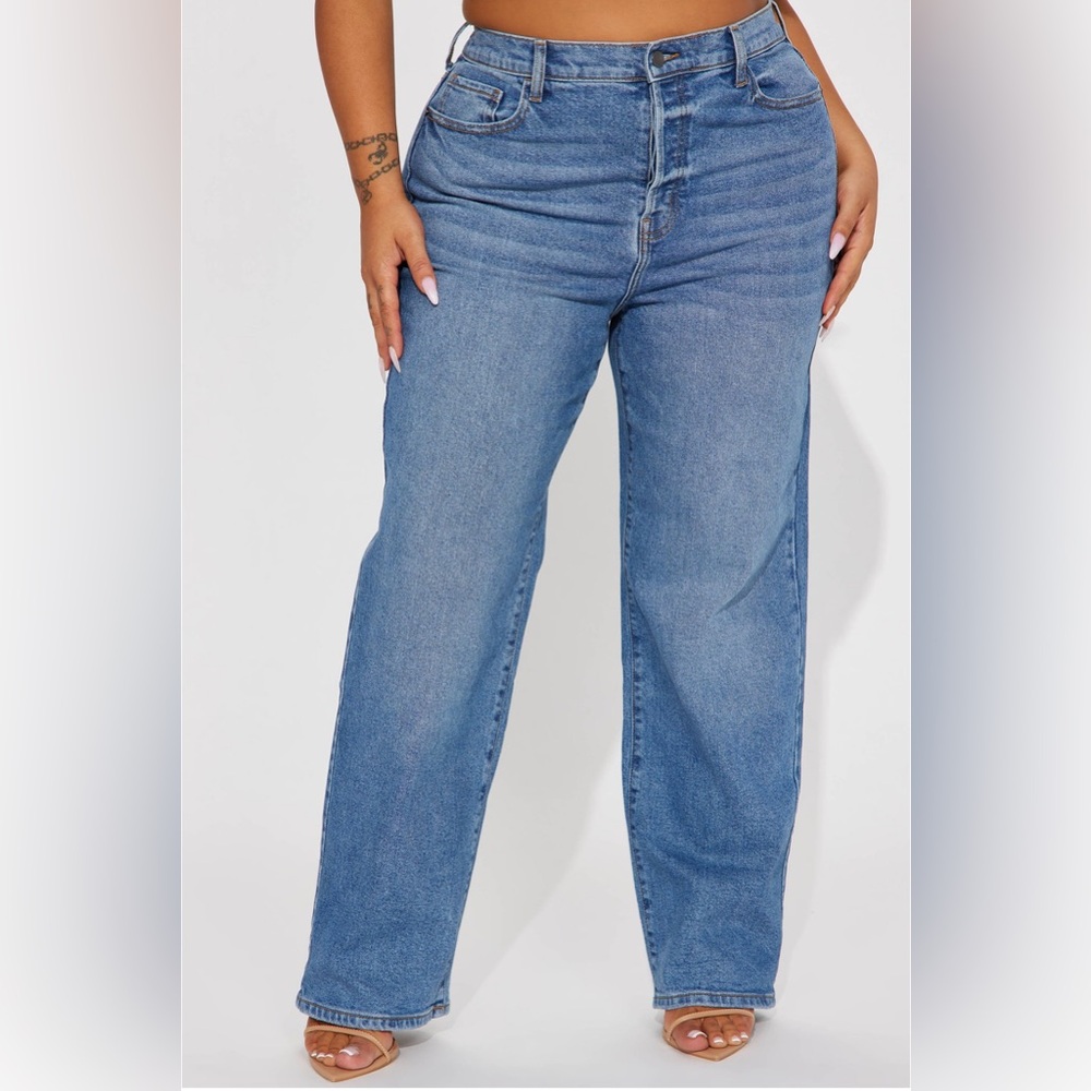 High Rise Straight Leg Jeans